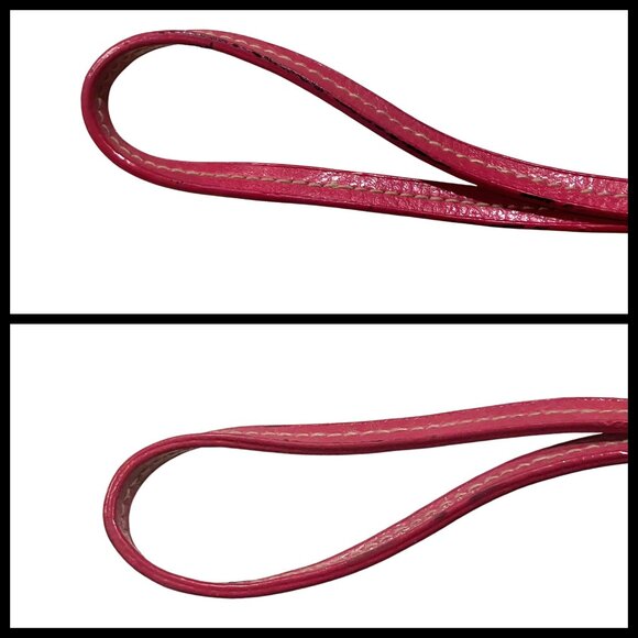 Vintage Y2K Black Pink Monogram J Faux Leather Wristlet Initial Makeup Bag - Picture 14 of 14